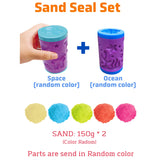 Moldable Play Sand Kit, Colorful Beach Sand, Magic Sand Art Kit with Sandbox Storage 300-500g for Choice Sensory Toys for Kids