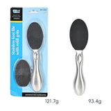 1pc Stainless Steel Double Side Foot File 10pcs Sanding Papers Rasping Callus Dead Skin Remover Pedicure Feet Care Tool